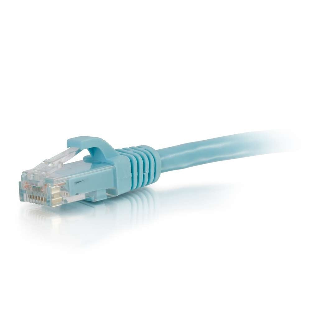 Cat6a Snagless Unshielded (UTP) Ethernet Network Patch Cable - Aqua