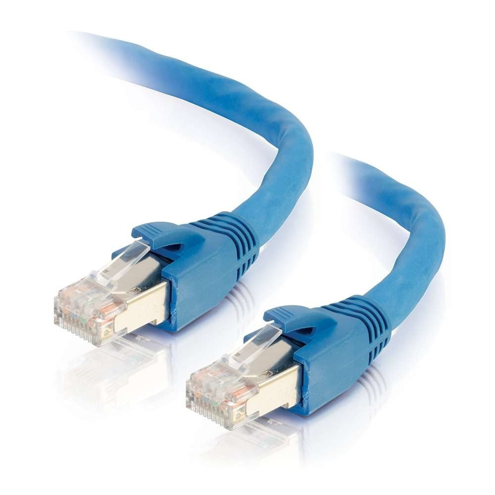 50ft (15.2m) Cat6 Snagless Solid Shielded Ethernet Network Patch Cable - Blue