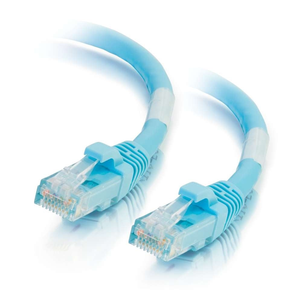 Cat6a Snagless Unshielded (UTP) Ethernet Network Patch Cable - Aqua