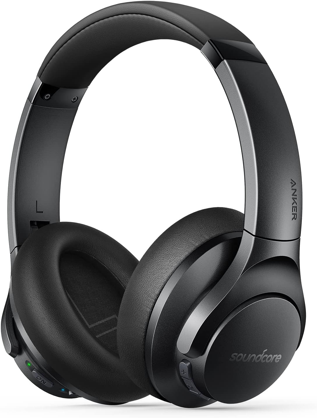 Soundcore by Anker Life Q20+ Active Noise Cancelling Headphones, 40H Playtime, Hi-Res Audio, App, Connect to 2 Devices, Memory Foam Earcups, Bluetooth Headphones for Travel, Home Office