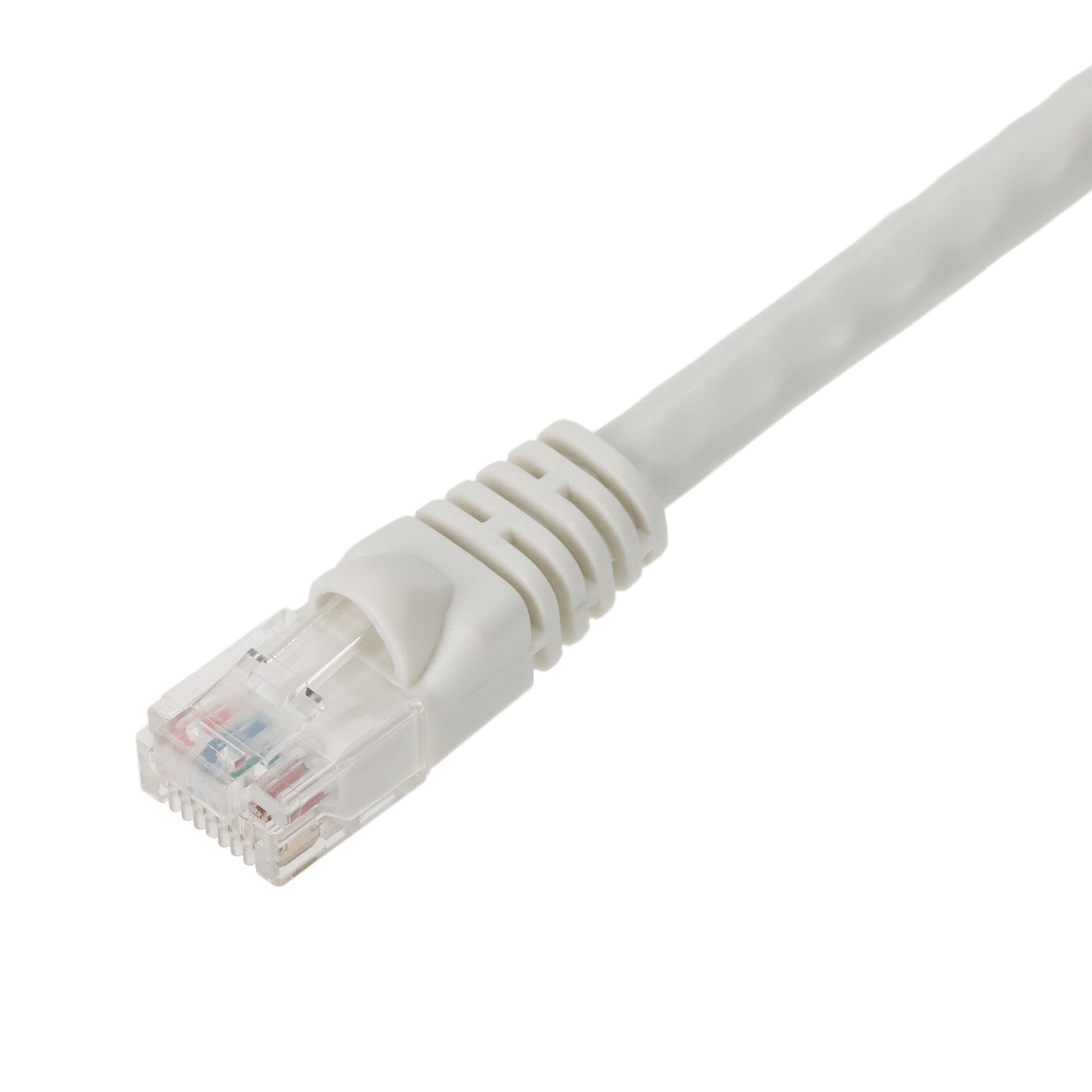 5ft White CAT 6A PVC Ethernet Cable Snagless Bubble Boot RJ-45 M/M