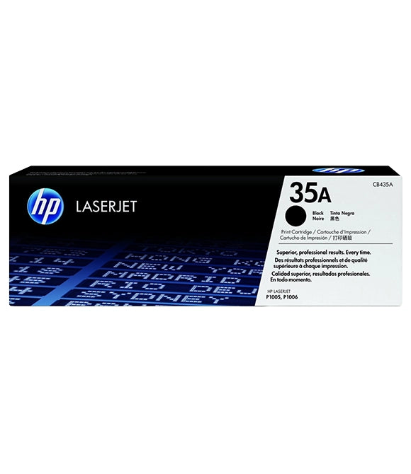 HP 35A Black Toner Cartridge | Works with HP LaserJet P1005, P1006 | CB435A