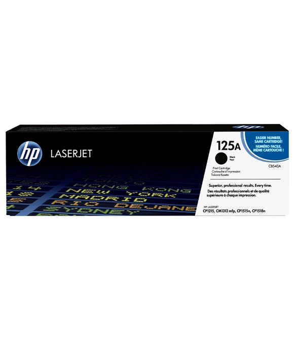 HP 125A Black Toner Cartridge | Works with HP Color LaserJet CM1312 MFP Series, HP Color LaserJet CP1215, CP1515, CP1518 Series | CB540A