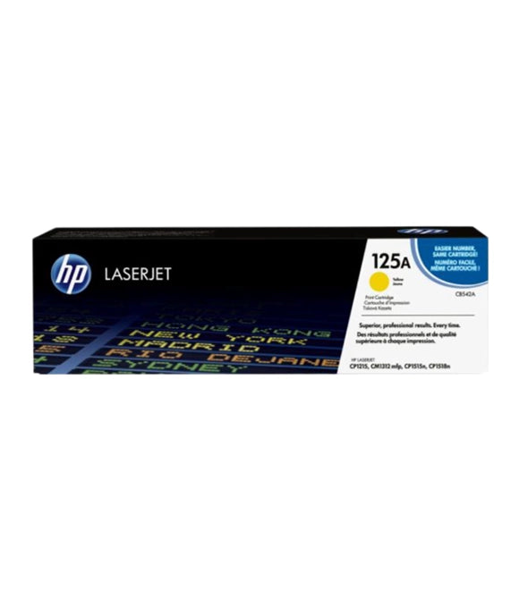 HP 125A Yellow Toner Cartridge | Works with HP Color LaserJet CM1312 MFP Series, HP Color LaserJet CP1215, CP1515, CP1518 Series | CB542A