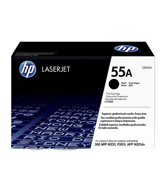 HP 55A Black Toner Cartridge | Works with HP LaserJet Enterprise 500 MFP M525 Series, HP LaserJet Enterprise P3015 Series, HP LaserJet Pro MFP M521 Series | CE255A