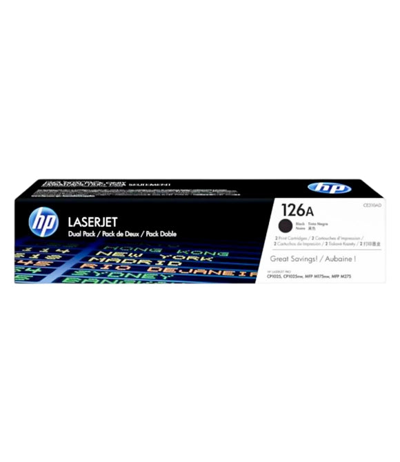 HP 126A Black Original LaserJet Toner Cartridge, CE310A