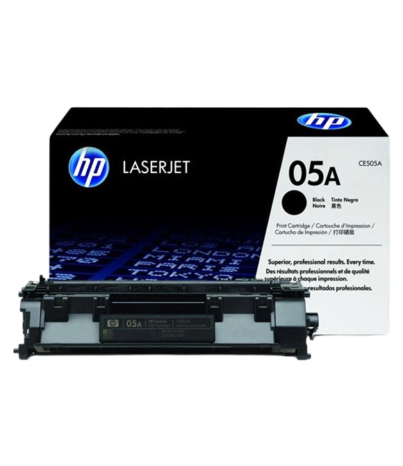 HP 05A Black Original LaserJet Toner Cartridge, CE505A