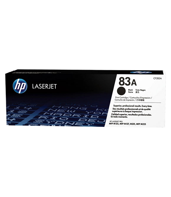 HP 83A Black Original LaserJet Toner Cartridge, CF283A