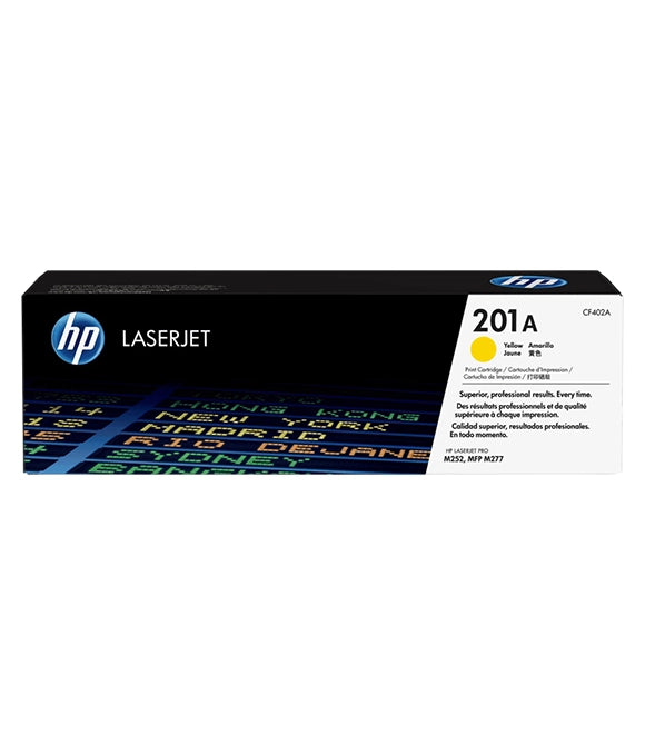 HP 201A Yellow Original LaserJet Toner Cartridge, CF402A