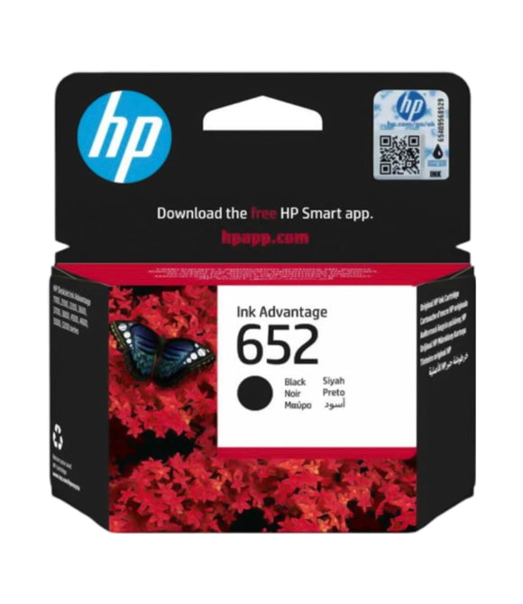 HP 652 Black Original Ink Cartridge [F6V25AE] | Works with HP DeskJet 3787, 3789, 3835, 4535 Printers