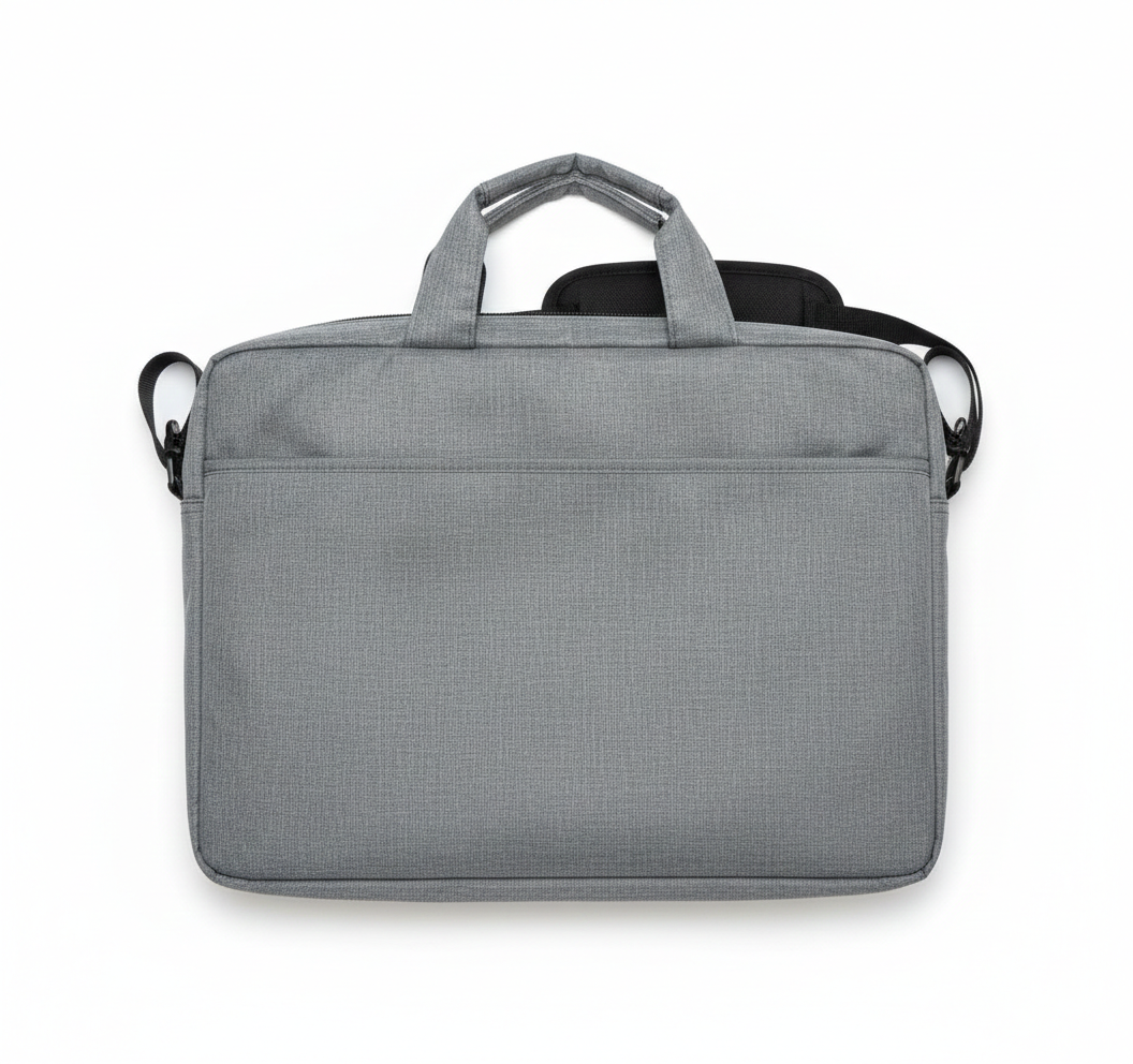 Laptop Bag Gray 15.6 Inch Water-Resistant Business Travel Sleeve with Shoulder Strap - Special Price in UAE