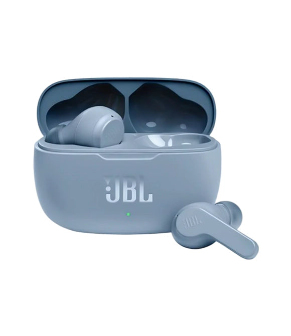 JBL Wave 200 True Wireless Earbud Headphones, Deep Powerful Bass, 20H Battery, Dual Connect, Hand-Free Call, Voice Assistant, Comfortable Fit, IPX2 Sweatproof, Pocket Friendly - Blue, JBLW200TWSBLU