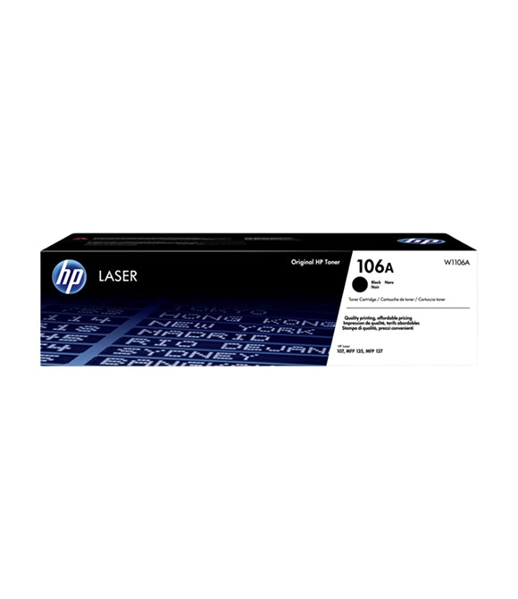 HP 106A Black Original Laser Toner Cartridge (W1106A)