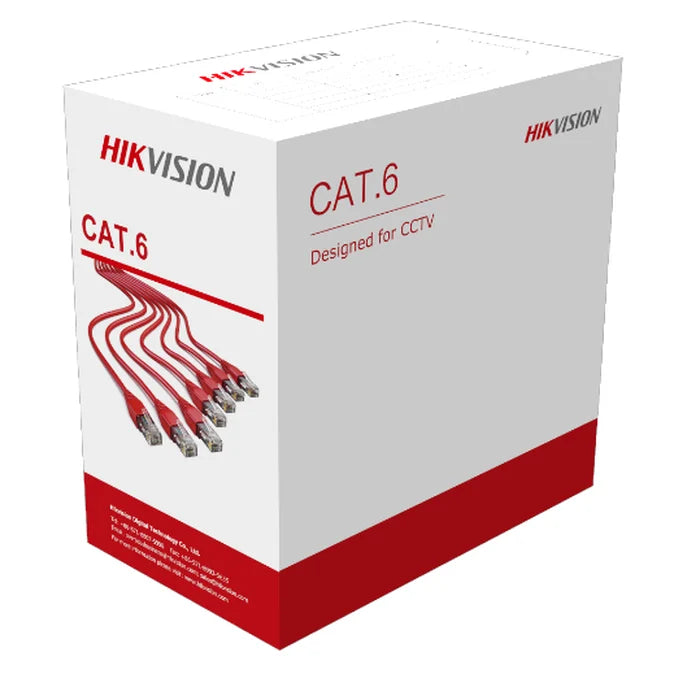 HIKVISION, CAT6  23 AWG SOLID COPPER NETWORKING CABLE, 0.55MM, 305M, GREY COLOR