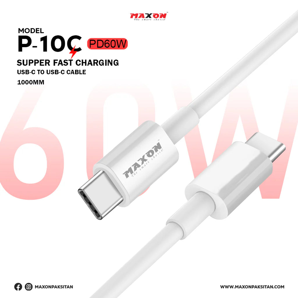 P-10C USB Type-C to -C 60w Data Cable